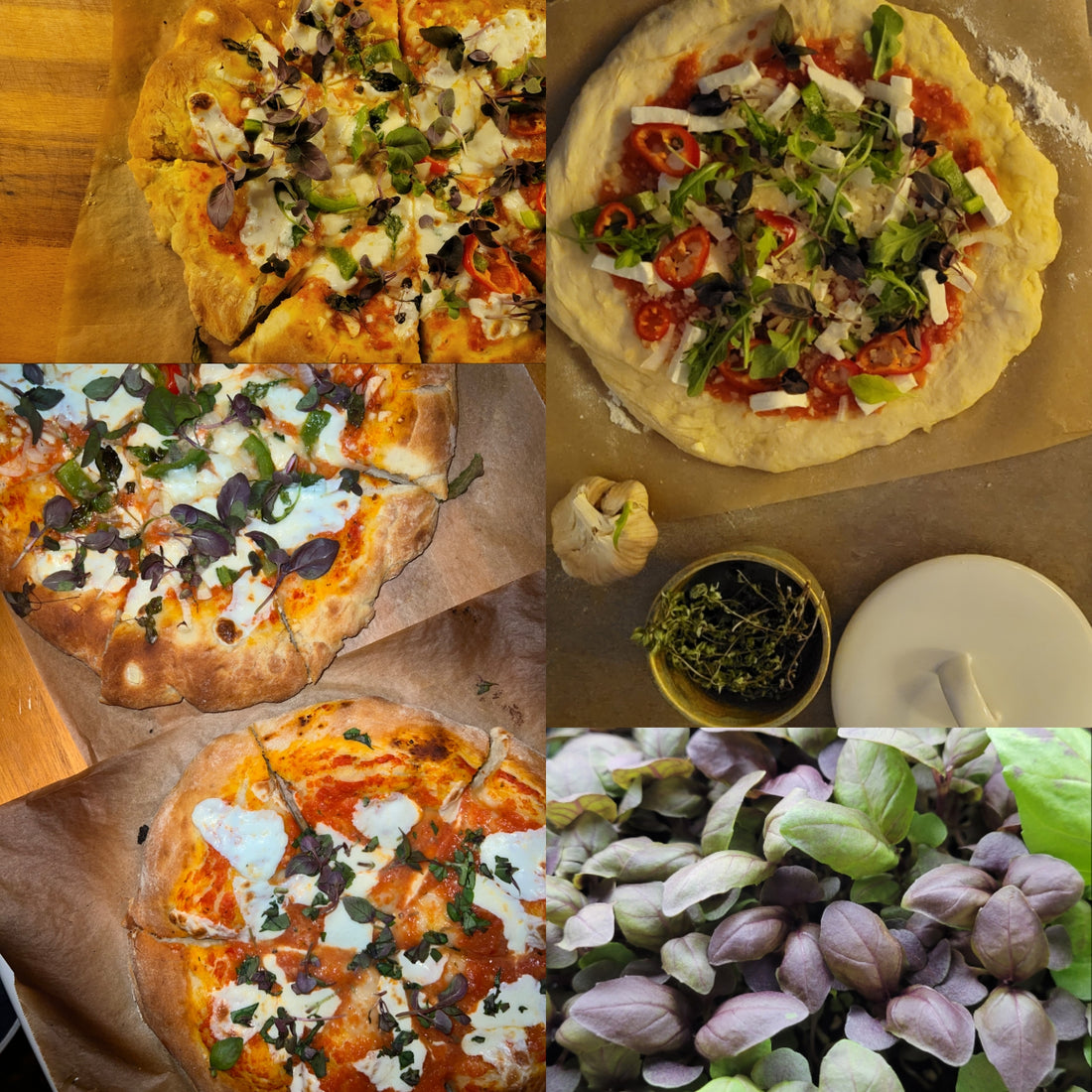 Homemade Pizza and Microgreens